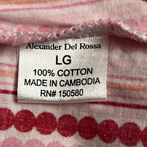 Alexander Del Rossa Stripped Pajamas Sz: L - Picture 7 of 8